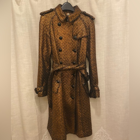 Rare Burberry metallic tweed trench coat - Picture 9 of 13